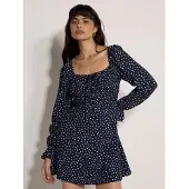 Apricot Minikleid "Minikleid mit Polka-Dot-Muster" mit Reißverschluss