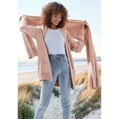Vivance Strickjacke Set, mit Schal, aus kuscheliger Strickqualität, Cardigan