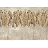 WALLARENA Fototapete Blätter in Beige | Gr.: 350 x 250 cm