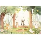 WALLARENA Vlies Tapete Kinderzimmer Wald in Grün | Gr.: 250 x 175 cm