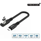 Microconnect MC-LS-USB4CC0.15-A, 0,15 m, USB C, USB C, USB4 Gen 3x2, Schwarz