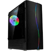 Kolink Inspire K5 ARGB, Midi Tower, PC, Schwarz, ATX, micro ATX, Mini-ITX, Kunststoff, Stahl, Gehärtetes Glas, Multi