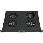 Extralink Kühlpanel Lüfterpanel Lüfter Panel 19" mit Thermostat 4 Lüfter für Serverschränke