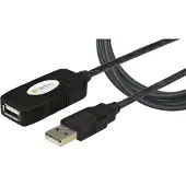 Techly IUSB-REP10TY, 10 m, USB A, USB A, USB 2.0, Männlich/Weiblich, Schwarz
