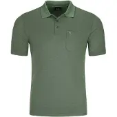 Ragman Herren Poloshirt - Oberteil, Softknit-Polo, Baumwollmischung, Brusttasche, Knopfleiste, kurz, einfarbig