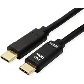 Value USB 2.0 Kabel, USB C-C, ST/ST, 100W, schwarz, 3 m