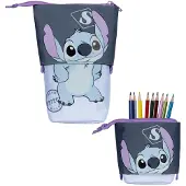 Undercover 2in1 Schlamperetui & Köcher Stitch, Disney Schlampermäppchen Kinder Mädchen Lila