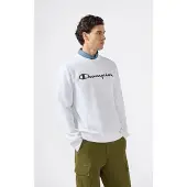 Champion Kapuzensweatshirt "BASICS Fleece Crewneck Sweatshirt Large Logo", mit Baumwolle und Polyester, Langarm-Ausführung, gerader Abschluss