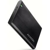 Axagon EE25-A6M Schraubenlose Aluminium USB 3.2 Gen 1 - SATA 6G externe Box für 2.5" SSD/HDD, HDD / SSD-Gehäuse, 2.5", SATA, Serial ATA II, Serial ATA III, 5 Gbit/s, USB Anschluss, Schwarz