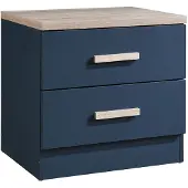Vente-unique Nachttisch Skaido Blau Naturfarben Hell 50 cm