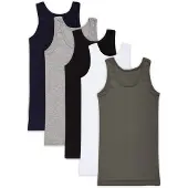 LOREZA 5er Set Unterhemden - Feinripp - Bunt | Gr.: 116/122