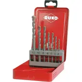 RUKO Schlagbohrer mit Hartmetallspitze und Zylinderschaft in Industriekassette - 205256