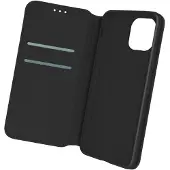 Avizar Kunstleder Cover Classic Edition Klappetui für iPhone 12 / 12 Pro Schwarz