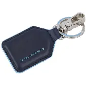 Piquadro Schlüsselanhänger Blue Square Keychain With Carabiner Hook Blu Notte