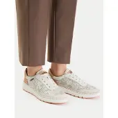 Pikolinos für Damen. W0C-6621C1 Arenas weiße Lederturnschuhe mit Gummibändern (37), Wohnung, Schnürsenkel, Lässig