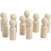 Eduplay Holzfiguren Spielzeug Set - große Holzpuppen 10 Stück