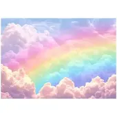 WALLARENA FOTOTAPETE Kinderzimmer Mädchen Regenbogen Kindertapete 200x140