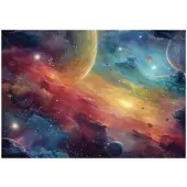 WALLARENA Fototapete Kosmos in Bunt | Gr.: 250 x 175 cm