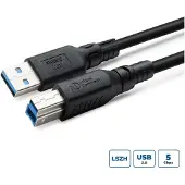 Microconnect USB3.0AB3B-LSZH, 3 m, USB A, USB B, USB 3.2 Gen 1 (3.1 Gen 1), Schwarz