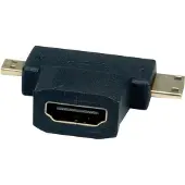 Value HDMI T-Adapter HDMI - HDMI Mini + HDMI Micro