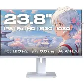 Japannext JN-I238FHD120F-HSP-W, 60,5 cm (23.8"), 1920 x 1080 Pixel, Full HD, LCD, 0,5 ms, Weiß