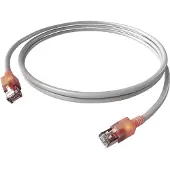 EasyLan DualBoot LED Patchkabel RJ45 S/FTP Cat.6A (Class EA), mit saCon Stecker, LSOH, grau, 7 m
