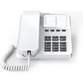 Gigaset DESK 400, Analoges Telefon, Kabelgebundenes Mobilteil, 10 Eintragungen, Weiß