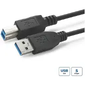 Microconnect USB3.0AB1B, 1 m, USB A, USB B, USB 3.2 Gen 1 (3.1 Gen 1), Schwarz