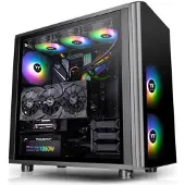 Thermaltake View 31 ARGB Edition, Midi Tower, PC, Schwarz, ATX, ITX, micro ATX, SPCC, Gehärtetes Glas, Gaming