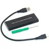 CoreParts MSUB8001, SSD-Gehäuse, M.2, PCI Express, USB Anschluss, Schwarz