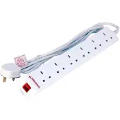 Microconnect MC-UKSURGESTRIP6-2M, 2 m, Drinnen, Typ G (BS 1363), Typ G, 1,25 mm², Weiß
