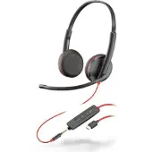 HP Poly Blackwire 3225 - Kopfhörer - Kopfband - Büro/Callcenter - Schwarz - Binaural - SCR-Steuereinheit