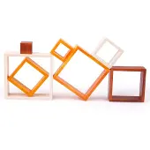 Bigjigs Natural Wooden Stacking Quadrate