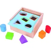 Bigjigs Formen Sortierbox Holz Würfel - Lernspielzeug 6-teilig