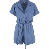 Urban Classics Latzjeans "Damen Ladies Light Denim Resort Jumpsuit"