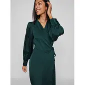 Vila Maxikleid "VIENNA RAVENNA ANKLE WRAP DRESS-NOOS/OC" Kunstfaser, regular fit
