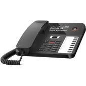 Gigaset DESK 800A, DECT-Telefon, Kabelgebundenes Mobilteil, Freisprecheinrichtung, 200 Eintragungen, Schwarz