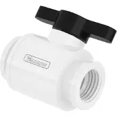 BARROW Ball Valve (10mm) G1/4 Zoll Kugelhahn, weiss - schwarz