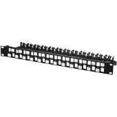 Lanview LVN127597, RJ-45, Cat5e, Schwarz, Stahl, Rackeinbau, 1U