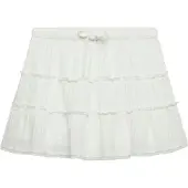 Superdry für Damen. W7210424A Stufenrock weiß (M), Lässig, Baumwolle