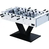 Cougar Worldcup Premium Pro Tischkicker / Kickertisch in Weiß | Fußballtisch inkl. 4 Bälle & Punktezähler | Indoor Tischfußball für Kinder & Erwachsene | Maße Fußball Tisch: 141x76x90 cm