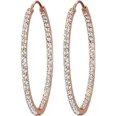 Elli Ohrringe Creolen Kristalle 925 Silber Elli Premium Rosegold