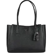 GUESS Elegante Schwarze Damenhandtasche mit Vielseitigen Fächern und Laptop-Tasche