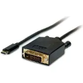 Value USB Typ C - DVI Adapterkabel, ST/ST, 1 m