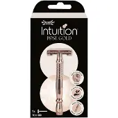 Wilkinson Sword Damenrasierer aus Metall Intuition Double Edge Rose Gold ( Razor) + 10 Klingen