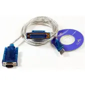 Microconnect USBADB25, Transparent, 1,8 m, USB Typ-A, DB-9, Stecker, Stecker