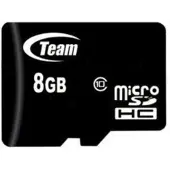Team Group Micro SDHC Class 10 8GB, 8 GB, MicroSDHC, Klasse 10, 20 MB/s, 16 MB/s, Schwarz