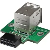 StarTech.com .com 2 Port USB Motherboard Header Adapter, IDC, USB 2.0, Schwarz, Grün, Edelstahl, 20 mm, 125 mm, 230 mm