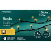 Kaemingk LED Lichterkette Klassisch Weiß, Kabelfarbe:schwarz, LEDs:180 LEDs 13.5m