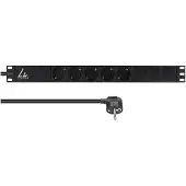 Lanview LVR-3MSCH-LIC-SCH5, Standard, 1U, Einphasig, Horizontal, Schwarz, 5 AC-Ausgänge